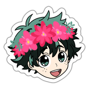Flower Boy Deku Sticker - white matte